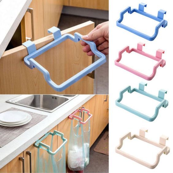 (Pack of 3) Reusable Plastic Bag Holder Rack
