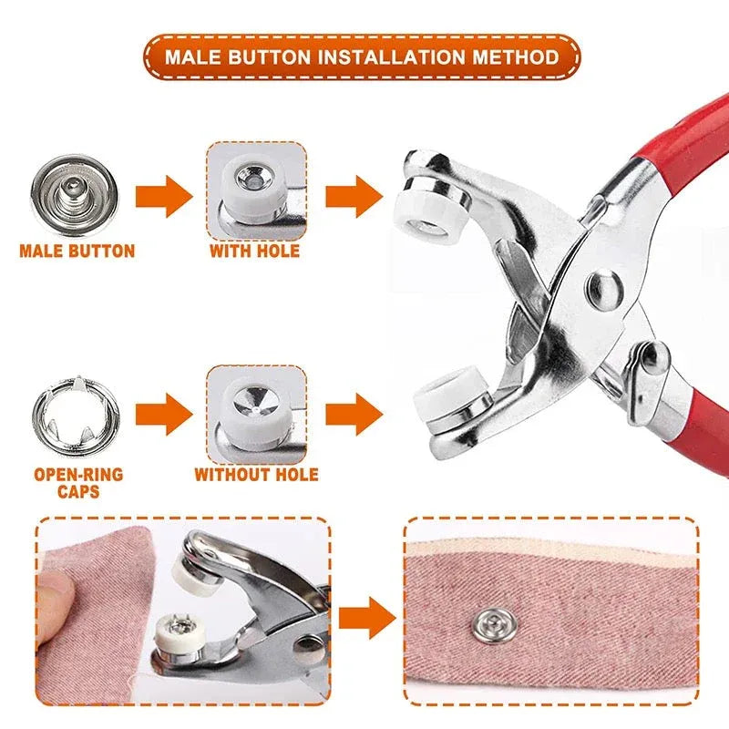 Snap Button Installation Tool Kit