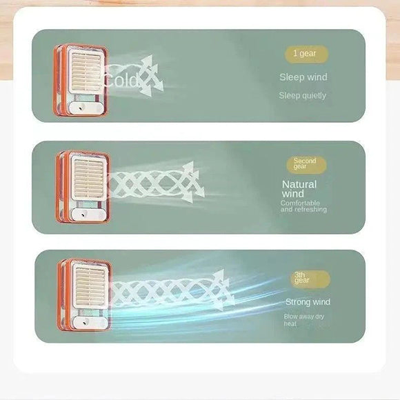 Portable Desktop Air Conditioner -  3 Speed Spray Humidifier Purifier