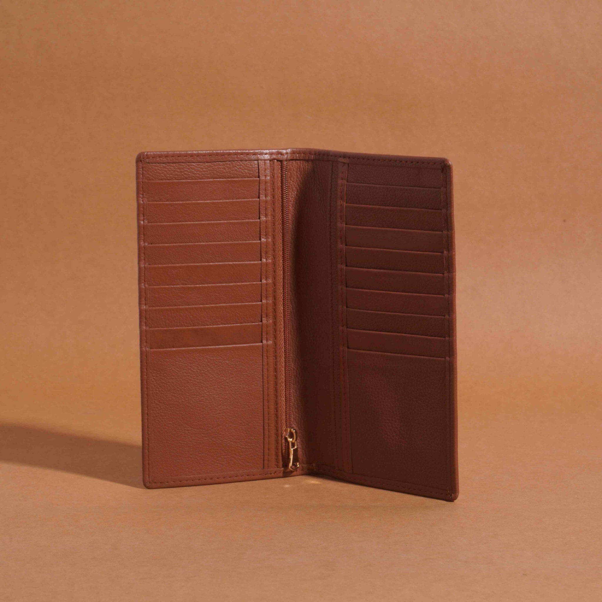 Zipper Long Wallet – Brown