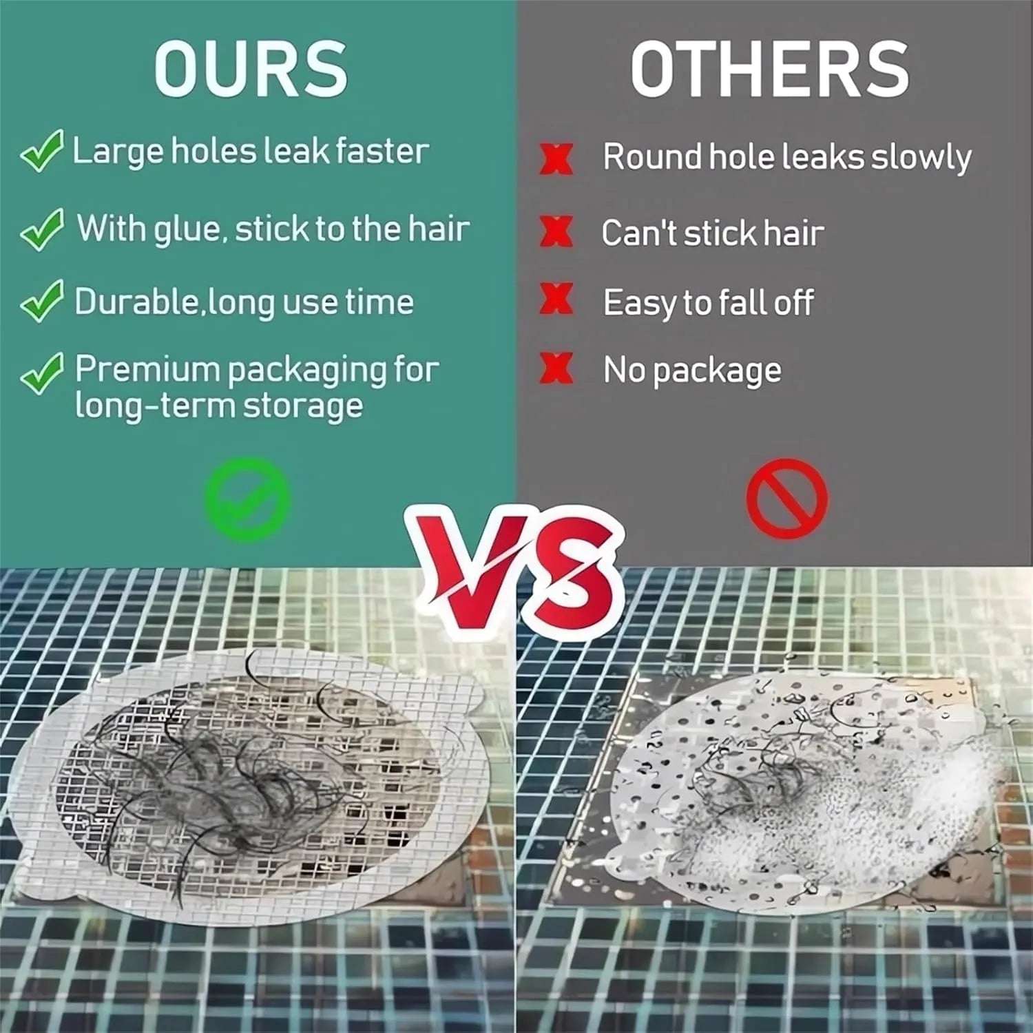 Pack of 10 Anti-Insect Multi-Purpose Drain Filters for Kitchen & Bathroom