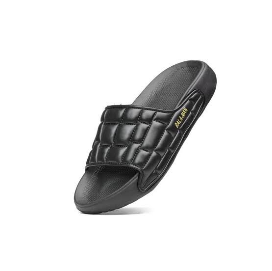 BALMAIN FULL BLACK SQUARE PUFFY SLIDES