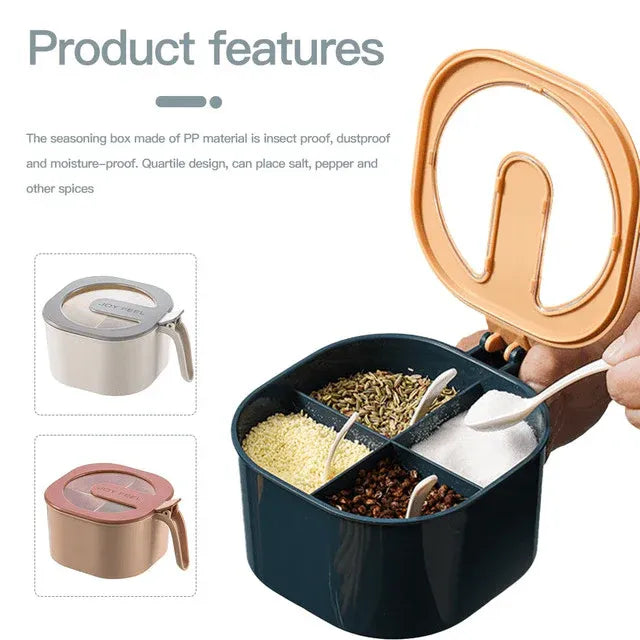 4-in-1 Partition Masala Storage Box