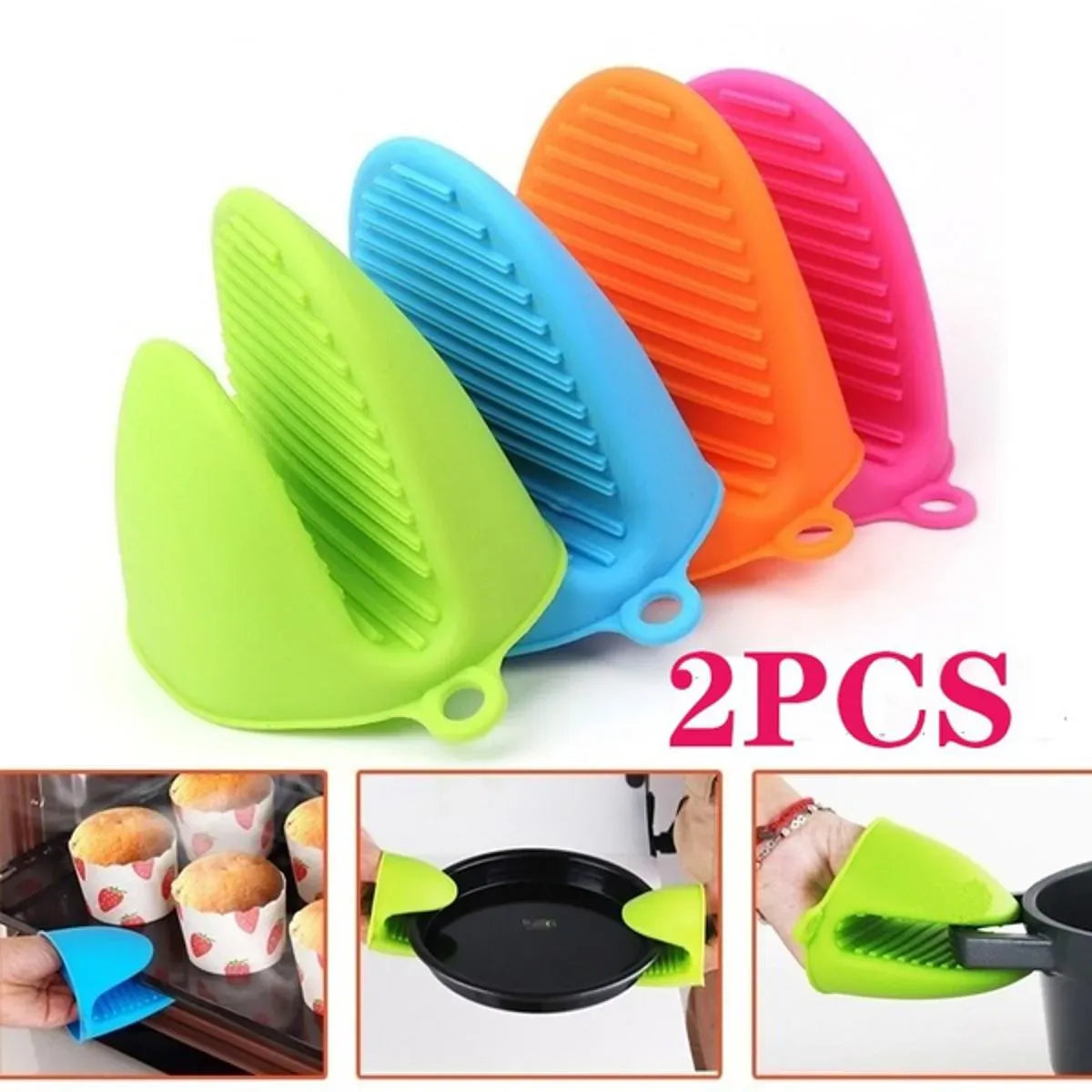 Pair of Flexible Silicone Pot Holder