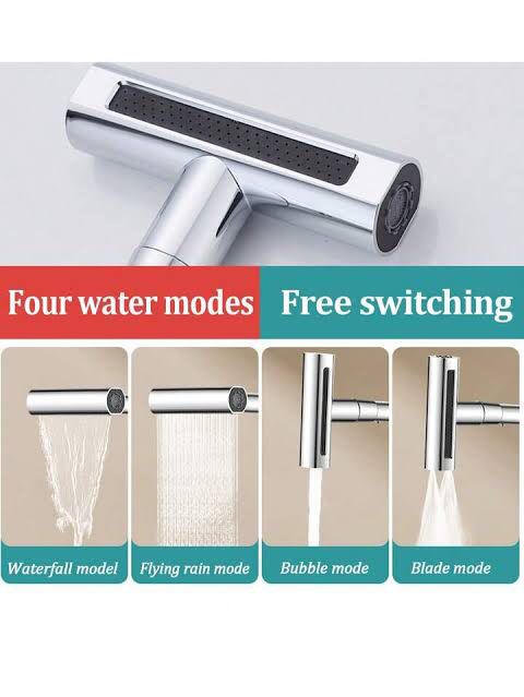 Kitchen Sink Waterfall Faucet 4-IN-1